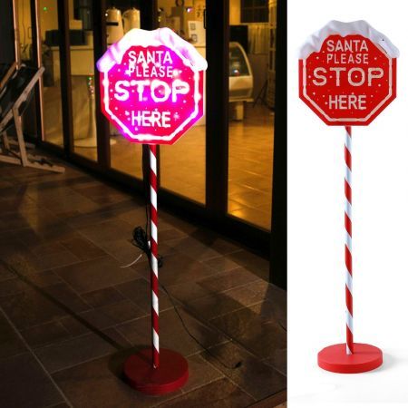 Stockholm Christmas Lights STOP SIGN Path Lights Multi Colour LED Indoor Outdoor