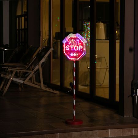 Stockholm Christmas Lights STOP SIGN Path Lights Multi Colour LED Indoor Outdoor