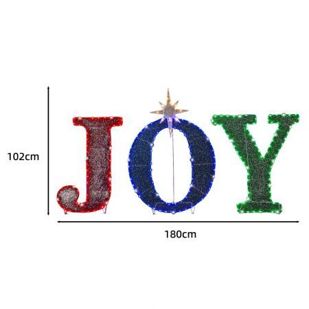 Stockholm Christmas Lights JOY SIGN Motif Lights 216 Multi Colour LEDs Decor