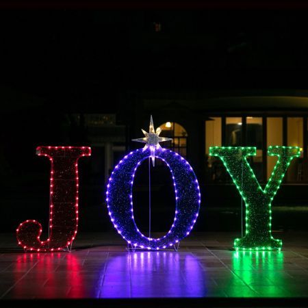 Stockholm Christmas Lights JOY SIGN Motif Lights 216 Multi Colour LEDs Decor