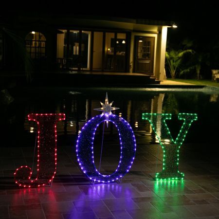 Stockholm Christmas Lights JOY SIGN Motif Lights 216 Multi Colour LEDs Decor