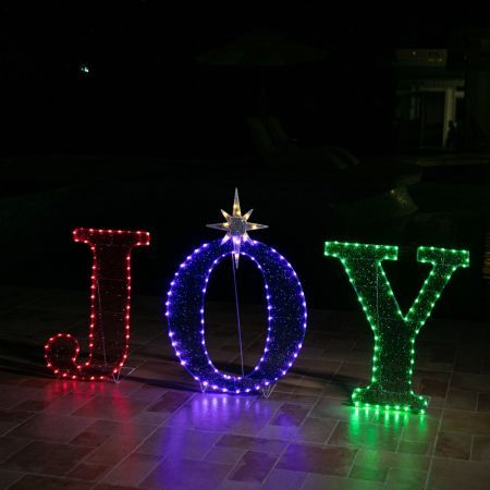 Stockholm Christmas Lights JOY SIGN Motif Lights 216 Multi Colour LEDs Decor