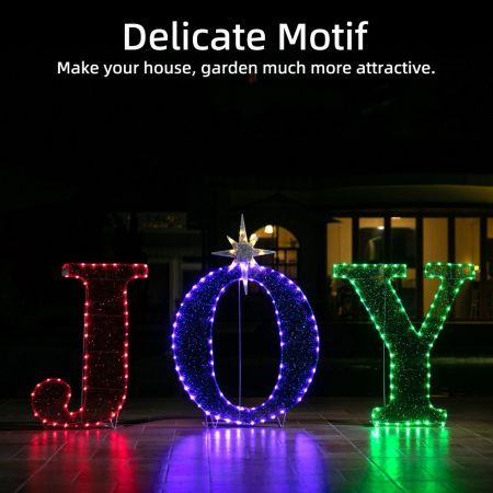 Stockholm Christmas Lights JOY SIGN Motif Lights 216 Multi Colour LEDs Decor