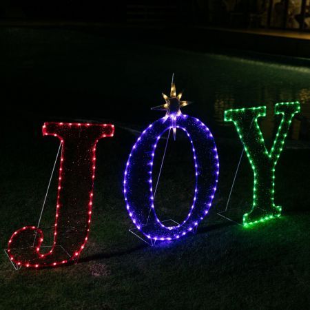 Stockholm Christmas Lights JOY SIGN Motif Lights 216 Multi Colour LEDs Decor