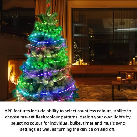 Stockholm Christmas Lights RGB SMART String Lights RGB Colour Change LEDs Indoor