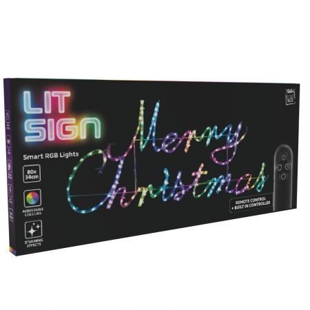 Stockholm Christmas Lights MERRY CHRISTMAS SIGN Motif Lights 168 LEDs Decor