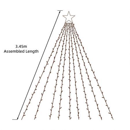 Stockholm Christmas Lights STAR WATERFALL String Lights 381 Multi Colour LEDs