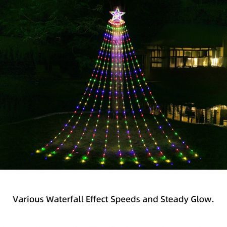 Stockholm Christmas Lights STAR WATERFALL String Lights 381 Multi Colour LEDs