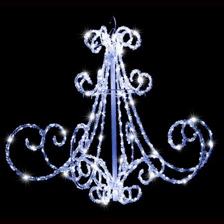 Stockholm Christmas Lights CHANDELIER Motif Lights 540 Cool White LEDs Decor