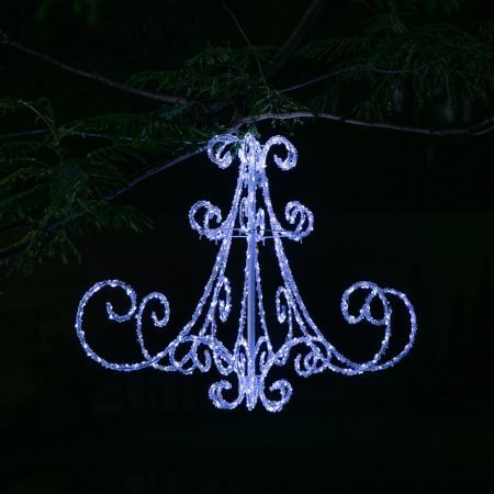 Stockholm Christmas Lights CHANDELIER Motif Lights 540 Cool White LEDs Decor