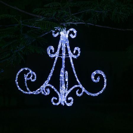 Stockholm Christmas Lights CHANDELIER Motif Lights 540 Cool White LEDs Decor