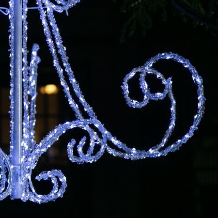 Stockholm Christmas Lights CHANDELIER Motif Lights 540 Cool White LEDs Decor