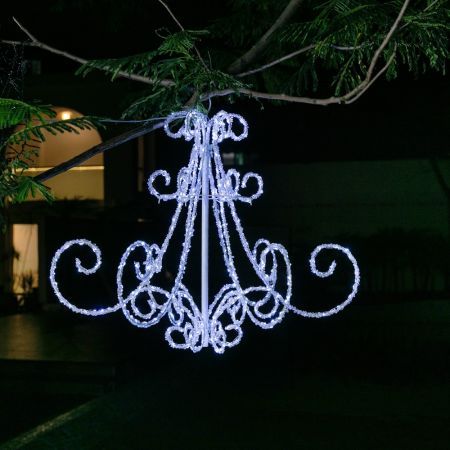 Stockholm Christmas Lights CHANDELIER Motif Lights 540 Cool White LEDs Decor
