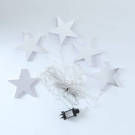 Stockholm Christmas Lights STAR Curtain Lights 240 Cool White LEDs Indoor