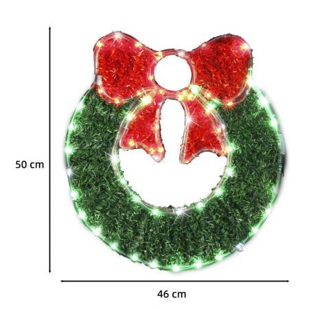 Stockholm Christmas Lights WREATH Motif Lights 80 LEDs Cool White Decoration