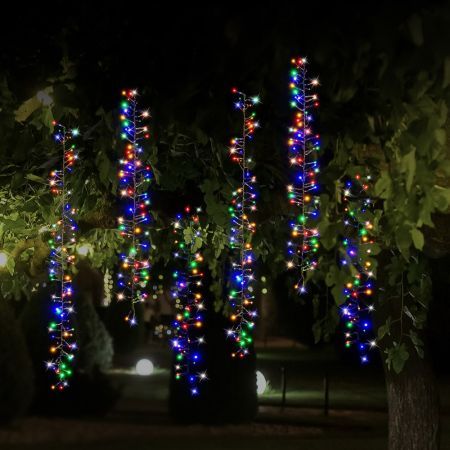 Stockholm Christmas Lights SOLAR TREE Curtain Lights 480 Multi Colour LEDs