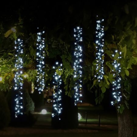 Stockholm Christmas Lights SOLAR TREE Curtain Lights Cool White LEDs Outdoor Use