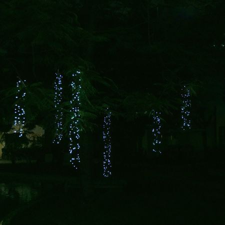 Stockholm Christmas Lights SOLAR TREE Curtain Lights Cool White LEDs Outdoor Use