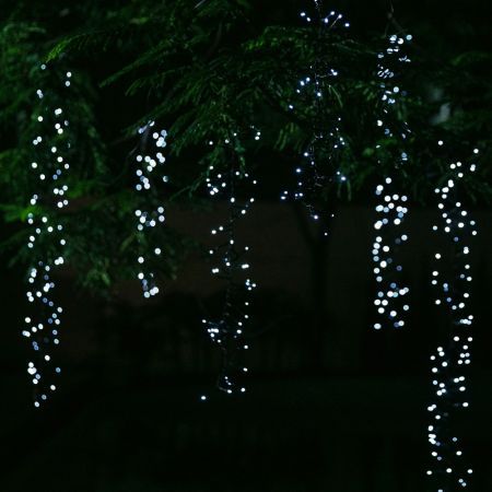 Stockholm Christmas Lights SOLAR TREE Curtain Lights Cool White LEDs Outdoor Use