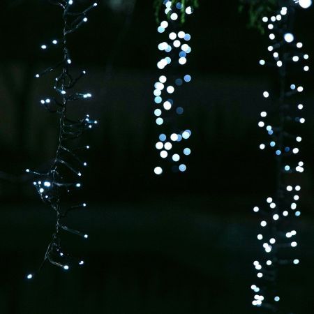 Stockholm Christmas Lights SOLAR TREE Curtain Lights Cool White LEDs Outdoor Use