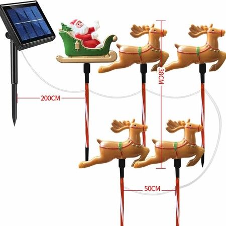 5 Pack LED Christmas Solar Power Ground Stake Outdoor   Pathway  Party Supply Waterproof Solar IP65 Christmas