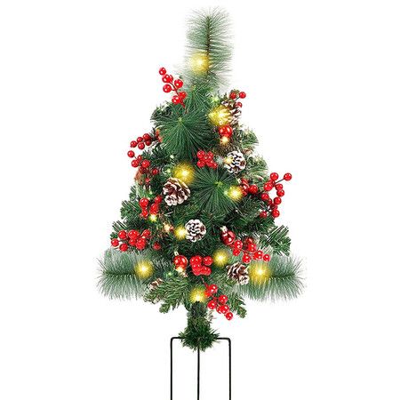 Christmas Trees Light LED Battery Operated Outdoor Xmas Decor for Entrance Driveway, Yard, Garden