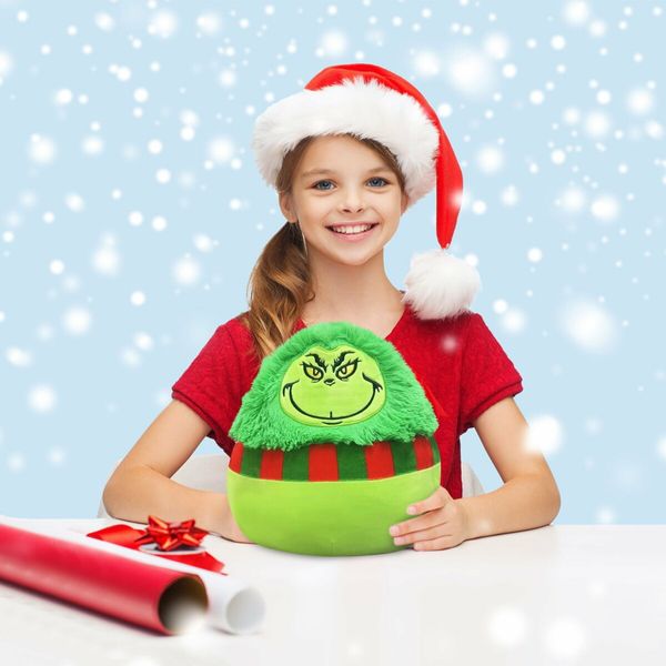 30CM Grinch Plush Toy Doll Christmas Decorations, Plush Doll Toy Gift Cartoon Style Children's Rag Doll Doll