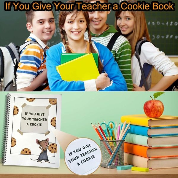 If You Give Your Teacher a Cookie Book, Teacher Appreciation Gift Book, Teacher Gift Card Book,Creative and Thoughtful Gift for Teacher