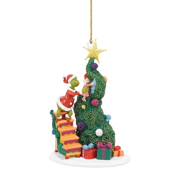 20pcs Christmas Tree Grinch Acrylic Pendant  Funny Green Accessories Christmas Pendants Hanging