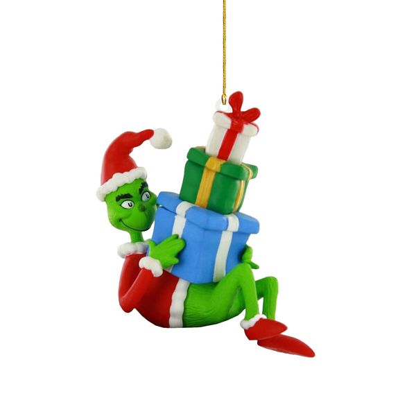 20pcs Christmas Tree Grinch Acrylic Pendant  Funny Green Accessories Christmas Pendants Hanging