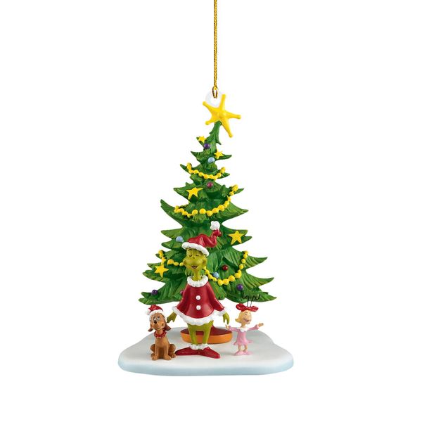 20pcs Christmas Tree Grinch Acrylic Pendant  Funny Green Accessories Christmas Pendants Hanging