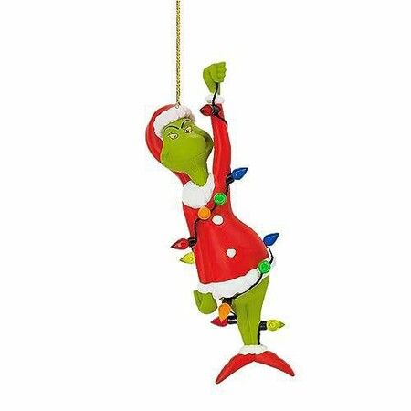 16pcs Christmas Tree Grinch Acrylic Pendant  Funny Green Accessories Christmas Pendants Hanging