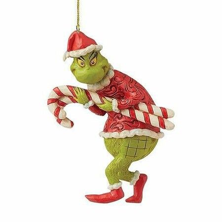 16pcs Christmas Tree Grinch Acrylic Pendant  Funny Green Accessories Christmas Pendants Hanging