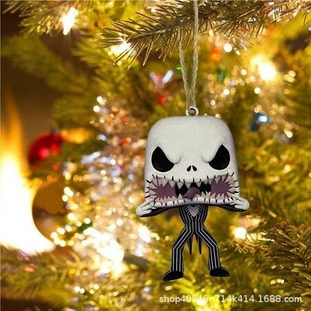 11 Pcs Nightmare Before Christmas Acrylic Pendant Christmas Tree Sports Muscle Grinch Pendant  Funny  Accessories Christmas Pendants Hanging