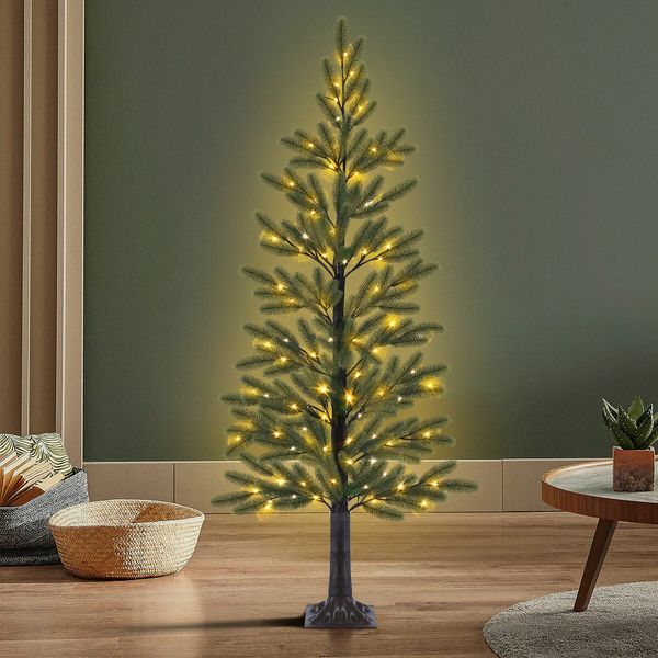 180cm Christmas Tree LED Artificial Plant Fairy 125 Lights Xmas Decoration Outdoor Indoor Ornaments Imitation Fake Faux Green House Plants