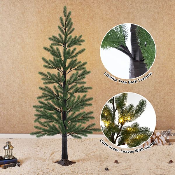 180cm Christmas Tree LED Artificial Plant Fairy 125 Lights Xmas Decoration Outdoor Indoor Ornaments Imitation Fake Faux Green House Plants