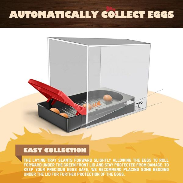 2 Layer 6 Hole Chicken Nesting Box Roll Away Hen Chook Laying Boxes House Poultry Nest Egg Brooder Coop Roost Perch Galvanised Metal Plastic Vents Lid