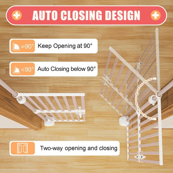 Retractable Safety Gate Pet Dog Cat Security Stair Barrier Extra Tall Fence Enclosure Guard Kitchen Doorway Fencing 190 to 250cm