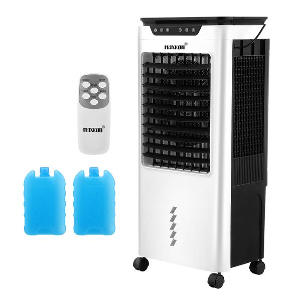 Maxkon 3 In 1 Evaporative Air Cooler Portable Cooling Fan Purifier Humidifier 36L Remote Control Swamp Home Commercial Industrial Ionizer Conditioner