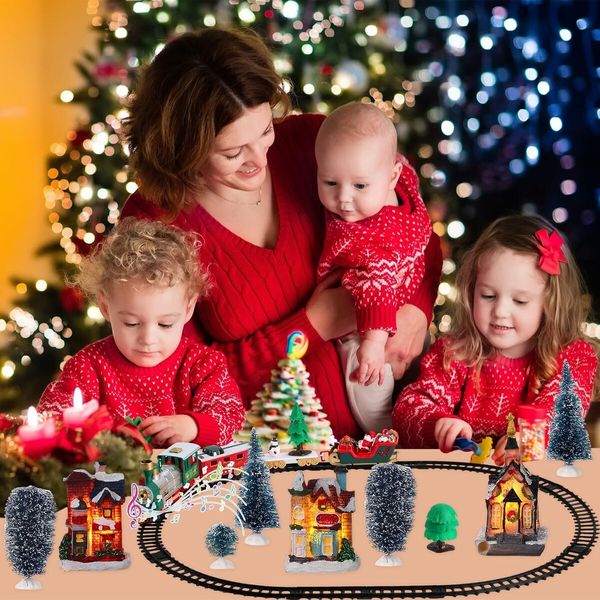 Christmas Village Set Battery Operated Christmas Tree Decoration Train Set