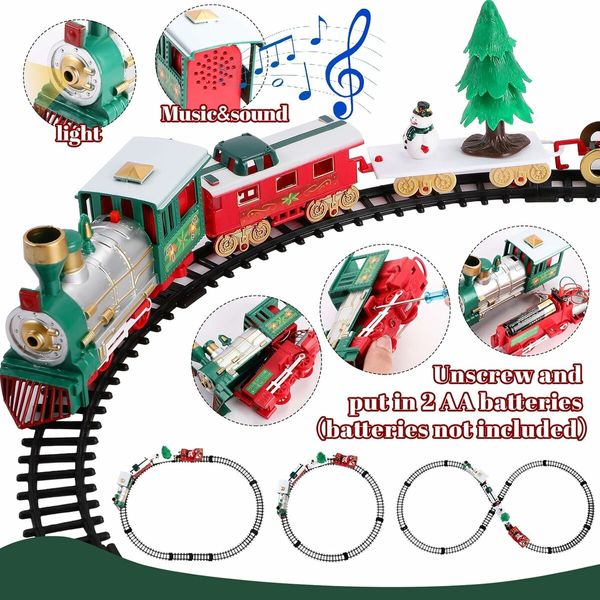 Christmas Village Set Battery Operated Christmas Tree Decoration Train Set