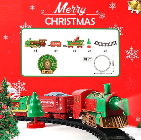 Christmas Village Set Battery Operated Christmas Tree Decoration Train Set