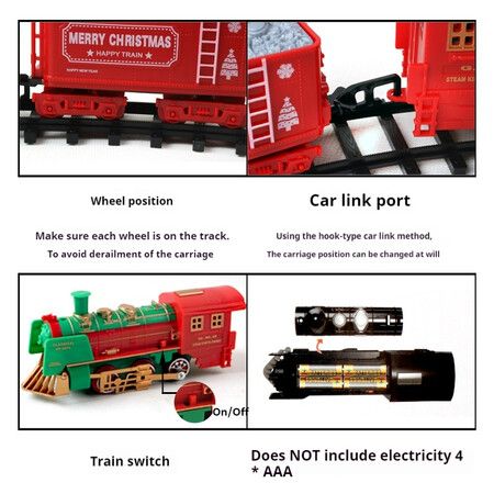 Christmas Village Set Battery Operated Christmas Tree Decoration Train Set