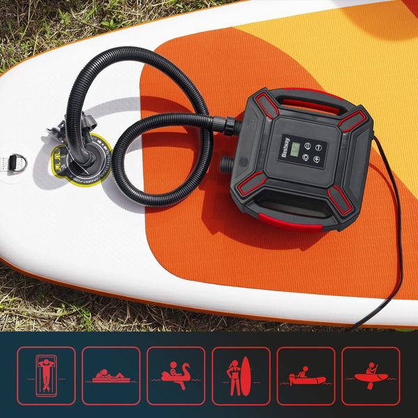 Bestway Electric Air Pump PowerGrip DC Stand Up Paddle Board Portable SUP Boat Kayak Inflatables Inflator 0 to 16PSI