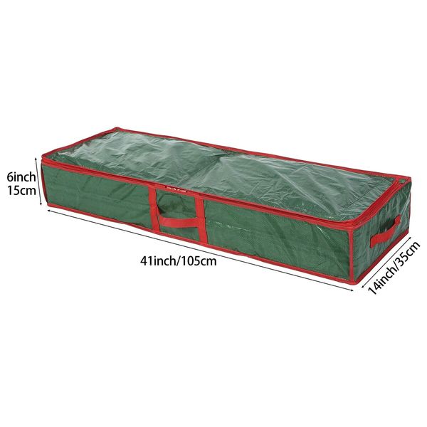 Underbed Gift Wrap Organizer,Gift Wrapping Paper Storage Container,Holds up to 20 Rolls,104*36*16cm (Green)