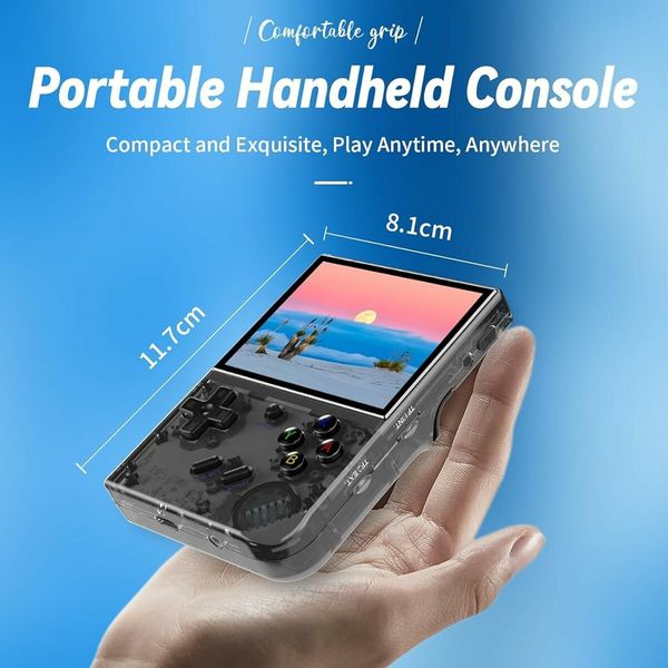 10000+ Classic Games Retro Handheld Game Console Linux System HDMI and TV Output 3.5 Inch IPS Screen 64G TF Card+ 128G 3300mAh Battery