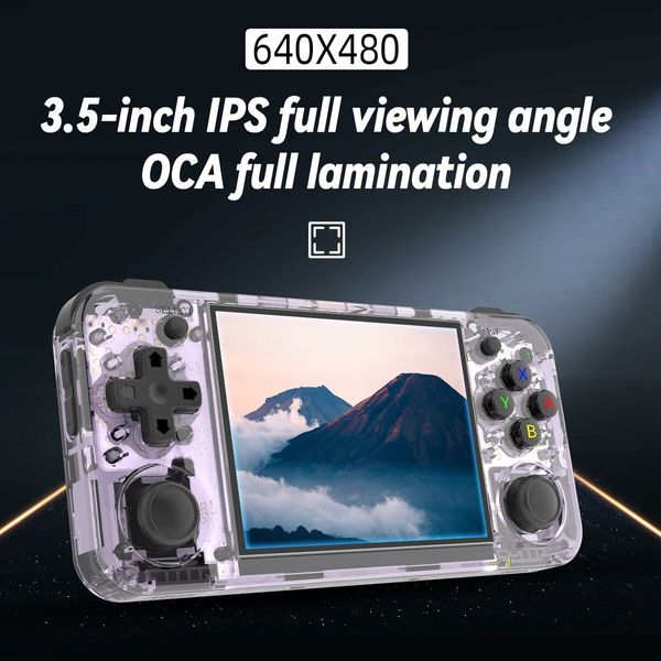 5000+ Classic Games Retro Handheld Game Console Linux System HDMI and TV Output 3.5 Inch IPS Screen 64G TF Card  3300mAh Battery