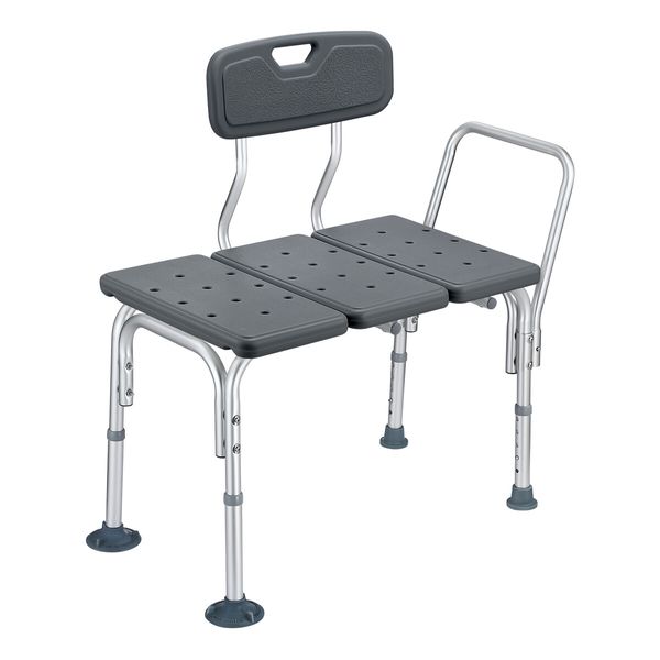 Shower Chair Bath Seat Armrest Backrest Adjustable Bathtub Medical Transfer Bench Bathroom Elderly Disability Mobility Aid Safe Bar 150kg