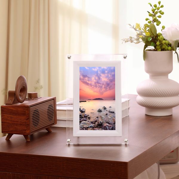 7 inch WiFi Digital Picture Frame, Smart Digital Photo Frame 1024x600 HD IPS Touchscreen, 8GB Memory, Auto Rotate