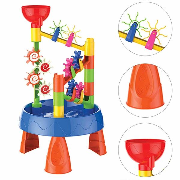 Sand And Water Play Table Sandpit Table For Kids Children Play Table Beach Toy Set For Beach Summer Indoor And Outdoor Use